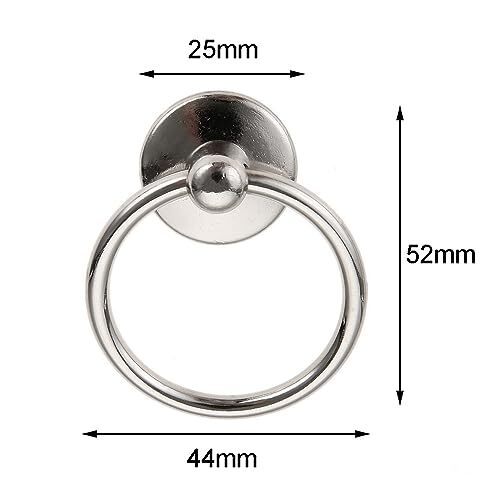 10Pcs Cabinet Ring Pulls Handles, Vintage Drawer Pulls Knobs for Silver - Picture 6 of 7