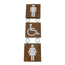 Restroom Sign Bathroom Hanging