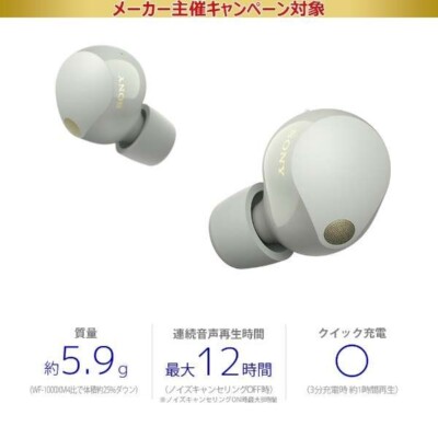 Sony Full Wireless Earphones Platinum Silver WF-1000XM5SC | eBay