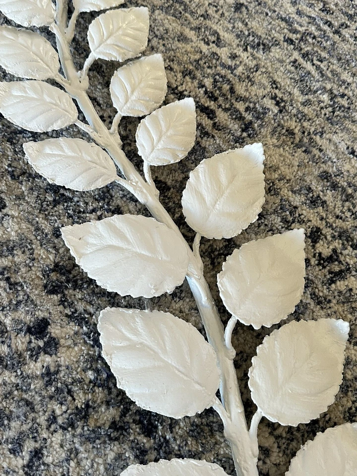 2 FOLIOLE Luzes de Designer Arandela de Parede Branco Pintado Metal Sombra Luminária Dois - Imagem 3 de 4