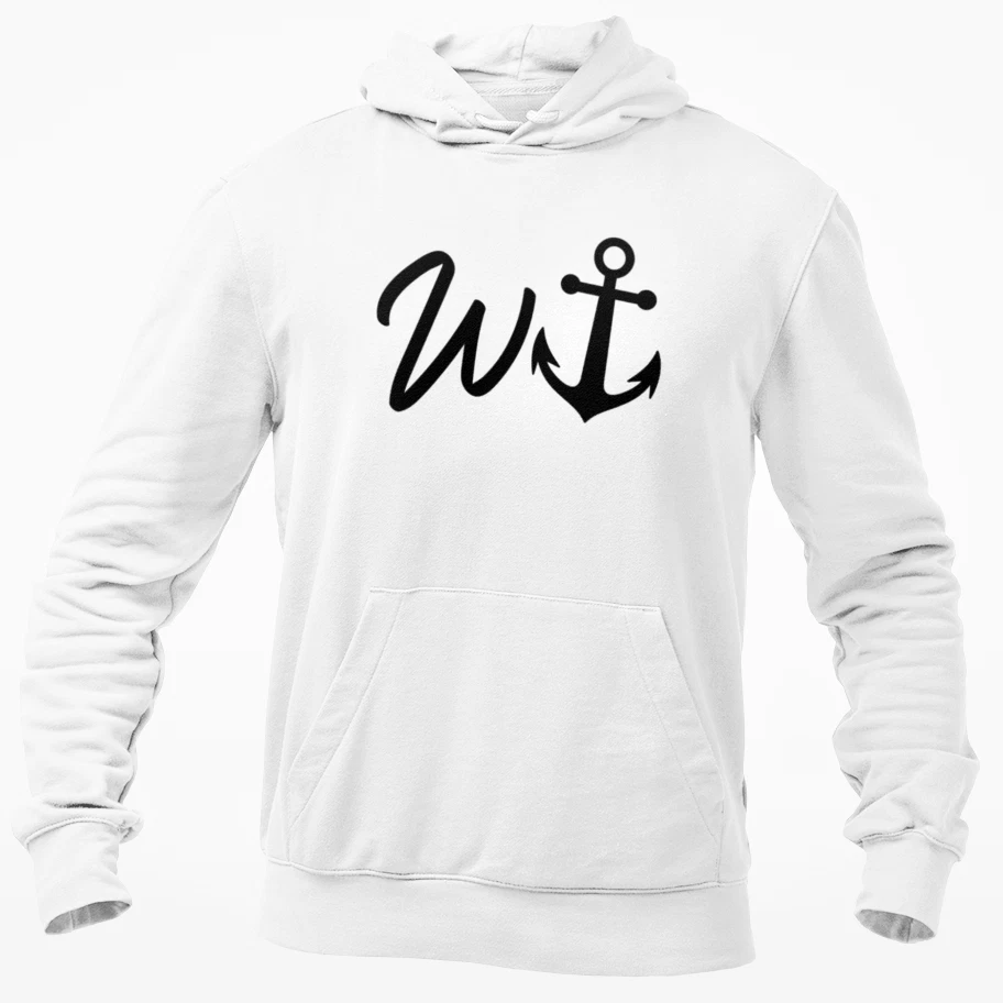 W ANCHOR Hooded Sweatshirt Unisex Funny Adult Humour Wanker Joke Unisex Hoodie