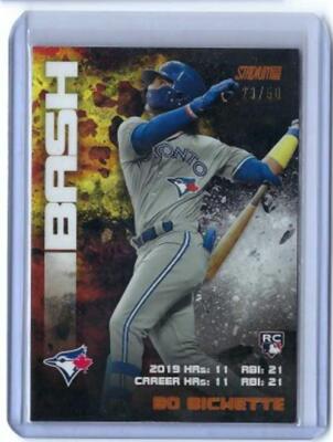 BO BICHETTE 2020 TOPPS STADIUM CLUB BURN BASH ORANGE RC #D 23/50