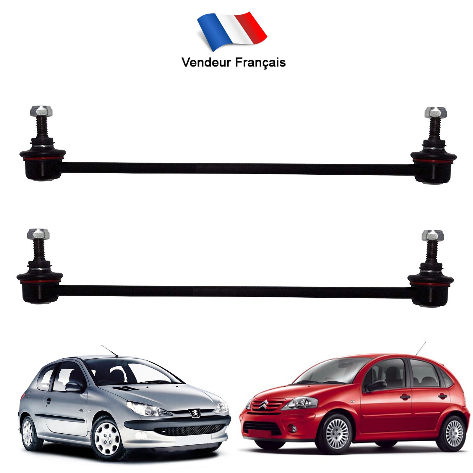 Biellette barre stabilisatrice 1607323480 suspension avant Berline et Break d'origine