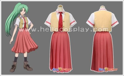 Higurashi no Naku Koro ni Cosplay School Girl Uniform Mion Sonozaki Costume H008