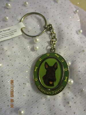 SCOTTISH TERRIER SPINNING METAL KEYCHAIN