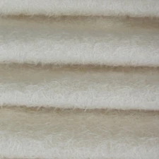 1/4 yd 300S/CM White INTERCAL 1/2" Ultra-Sparse Curly Matted Mohair Fabric