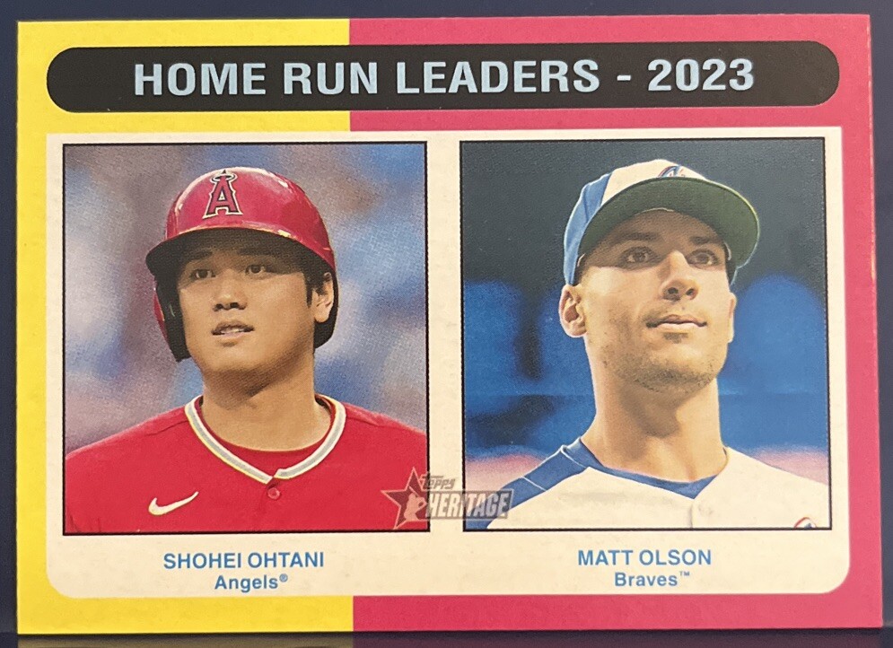 2023 Home Run Leaders 2024 Topps Heritage Card #307 Shohei Ohtani