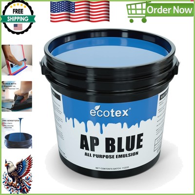 32oz AP Blue Silk Screen Emulsion - Fast-Drying & Durable for Professionals