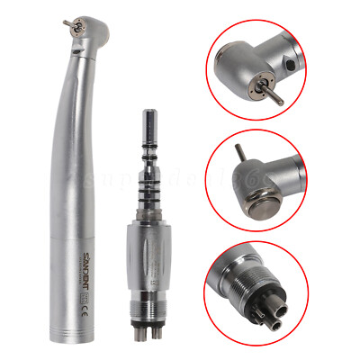 Dental Fiber Optic LED Turbine Handpiece / 4-Hole Quick Coupler Fit KAV SANDENT