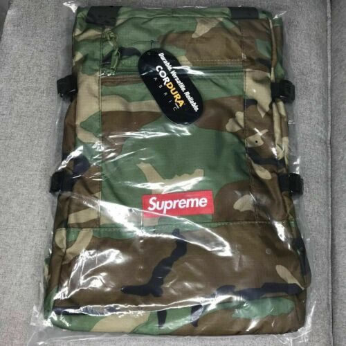 Brand New Supreme Tote Backpack Woodland Camo DS, SS19 - Ready to ship