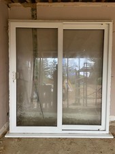 Upvc sliding door patio slider white external double glazed used exterior 1.9m