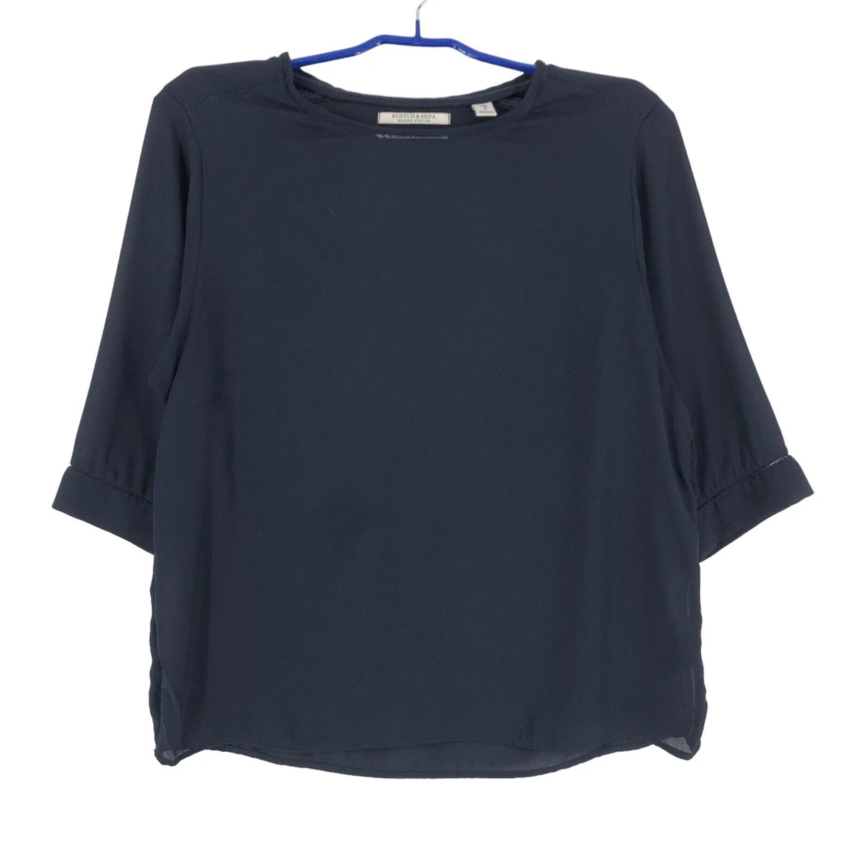 Chemisier Transparent Maison Scotch à Col De Perles - Gris - Taille 3 - Neuf Avec étiquettes