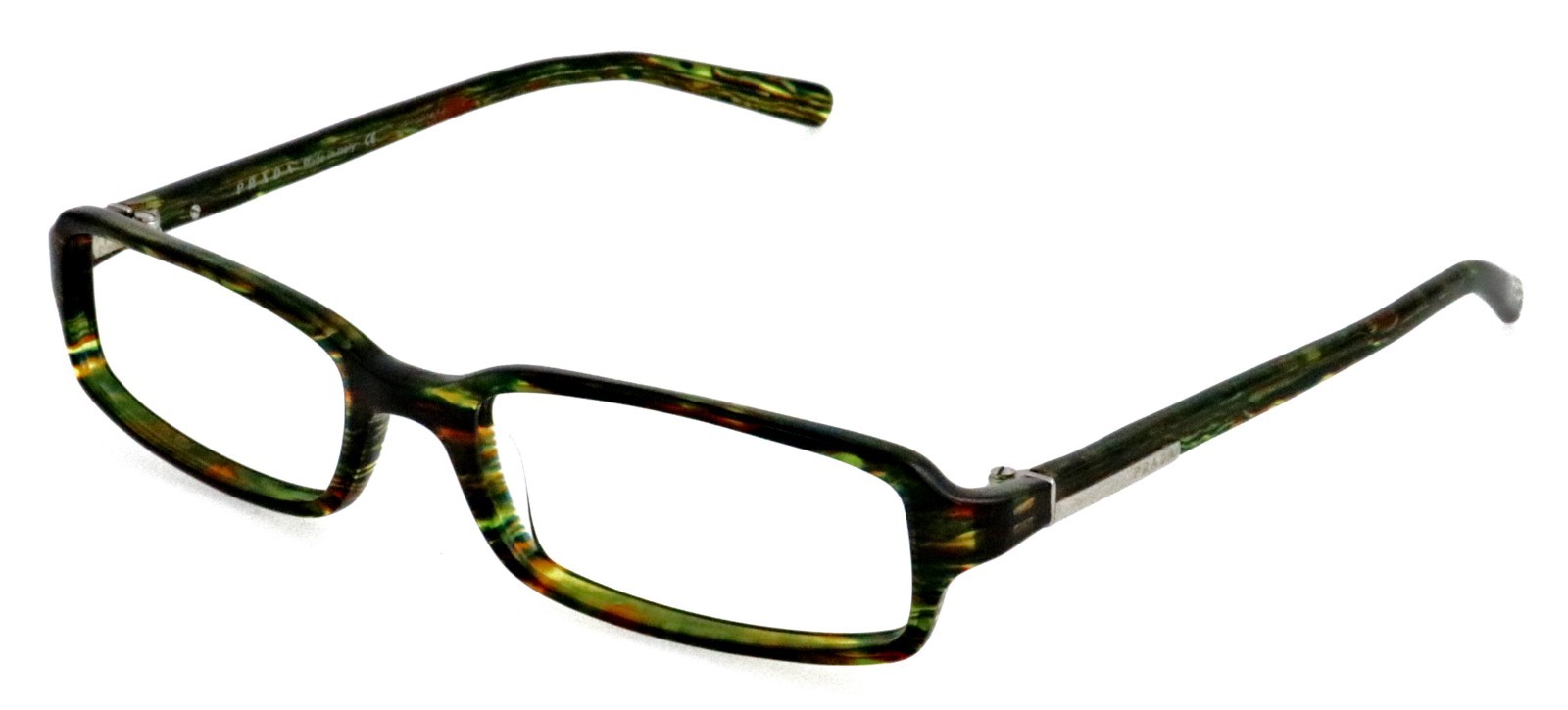 New PRADA VPR06G 6AK-1O1 50mm Green Striped Eyeglasses Frames Only Italy Unisex thumbnail 6