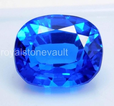 Top Quality 12.40 Ct Cushion Cut Natural Blue Tanzanite IGL Certified Gems D25