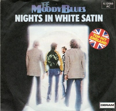 Deram   Sg.  -  THE MOODY BLUES  -   NIGHTS IN WHITE SATIN   -  Info Cover