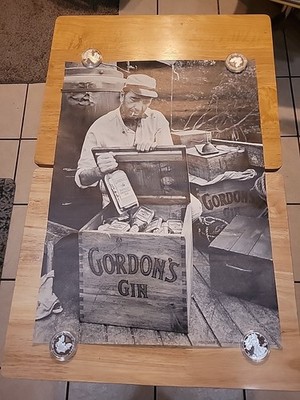 Vintage Humphrey Bogart, Gordon's Gin,  African Queen 22 X16  Poster