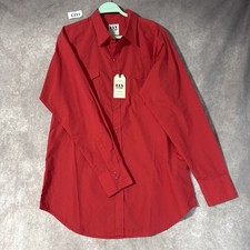 Ely Cattleman Shirt Men s Size LT Red Long Sleeve Pearl Snap Buttons NWT