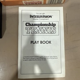 Championship Tennis Intellivision INTV/Nice Ideas CIB Complete in Box w/Manual