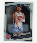 2024-25 Panini Prizm Black Cade Cunningham Silver Prizm AUTO (GN)