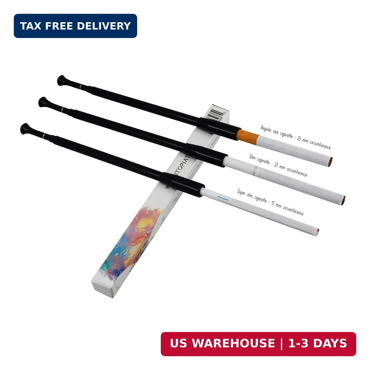 Long Cigarette Holder for Women - Fits Capri and Other 17 mm Circumference  Super