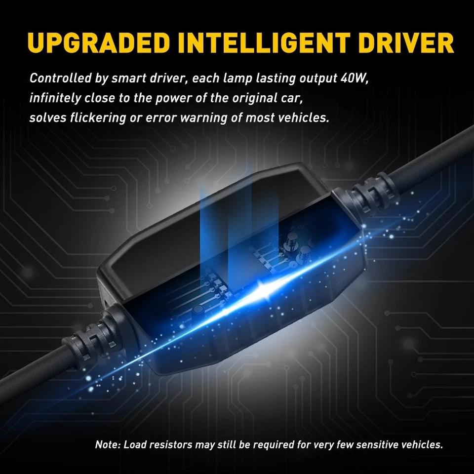 AUXITO 9005 H11 LED Headlight Beam Hi-Lo White Combo For Toyota Camry 07-18 2/4X - Image 4 of 4