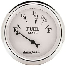 Auto Meter Old Tyme White 2 1/16in Fuel Pre 65 GM
