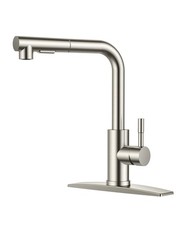 Kitchen Faucet, Brushed Nickel Kitchen Sink Faucet with Pull Down Sprayer, Comme