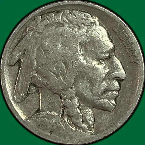 1918 Buffalo Nickel Very Good VG Coin #37021
