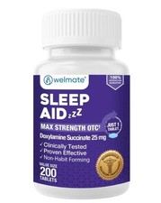 Wel-Doxylamine Succinate 25mg Nighttime Sleep 200 Tablets INTERNATIONAL SHIPPI