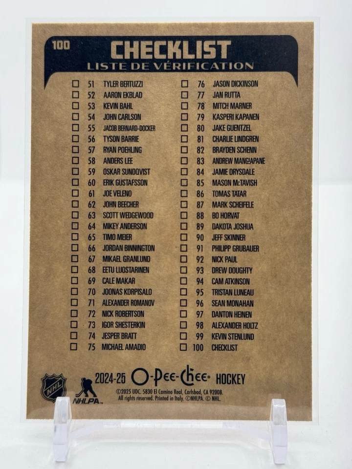 2024-25 OPC O-Pee-Chee Retro Base (#1-100) Complete Your Set, You Pick / Choose! - Image 3 of 4