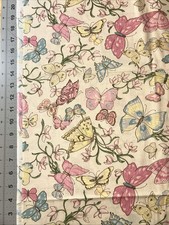 Pastel Butterflies Butterfly Cotton Fabric 1/2 Yard 18 By 44 New