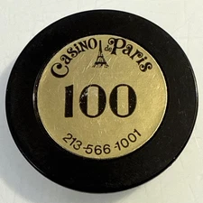 CASINO PARIS $100 CHARITY CASINO CHIP CALIFORNIA COMBINE SHIPPING
