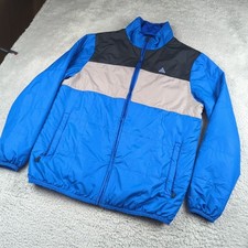 Nike ACG Jacket Mens M Blue Gray Lightweight Poly Zip Up Outdoor GORP Y2K Logo