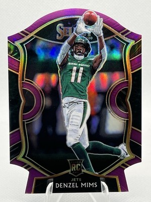 2020 Panini Select - [Base] - Purple Prizm Die-Cut #63 - Denzel Mims RC