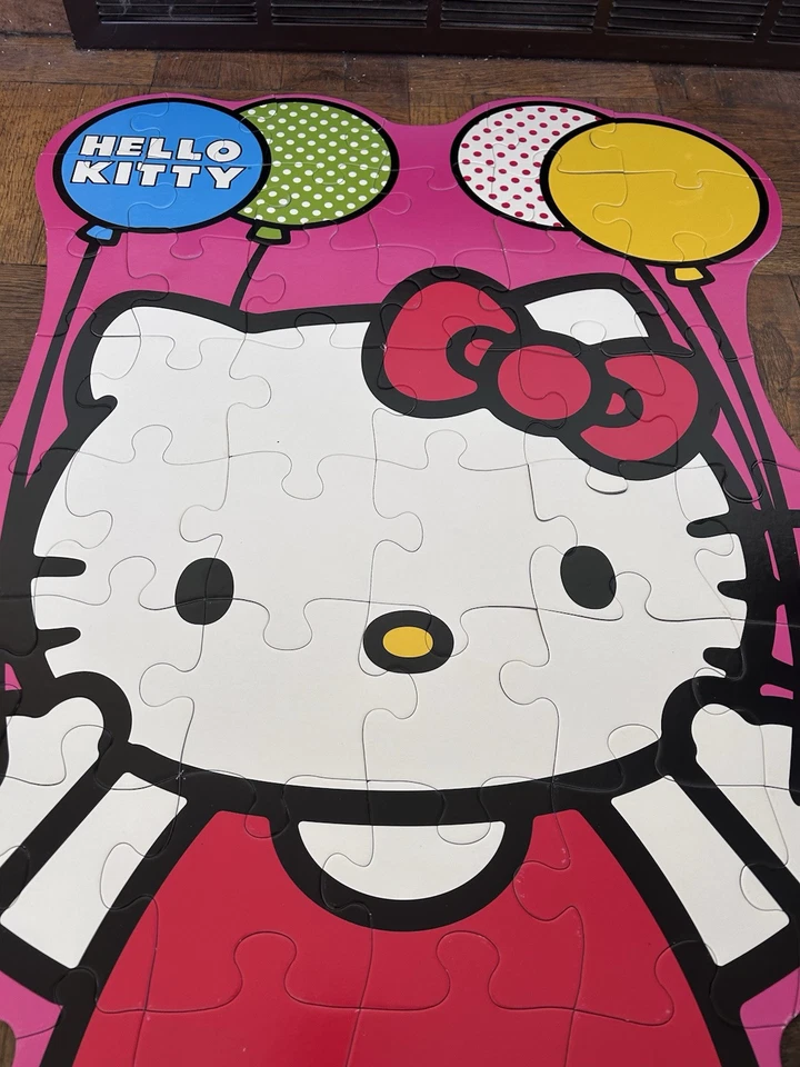  Hello Kitty Floor Puzzle 24 x 36 Inch 50 Pieces Cardinal Sanrio Bow Balloon - Image 3 of 4