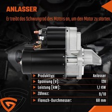 ANLASSER STARTER 1,1 KW FÜR OPEL CORSA B C 1.2 1.4 1.6 MERIVA CHEVROLET DAEWOO