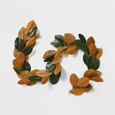 Magnolia Leaf Garland 72" Threshold designed with Studio McGee Fall Christmas