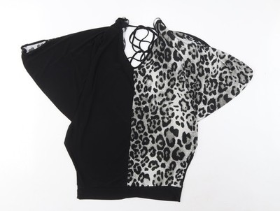 Schwarzes Basic-T-Shirt Damen UK Größe 8 Tom Wolfe