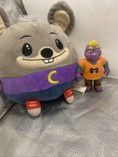 Vintage Pizza Time Theatre Mr. Munch PVC Purple Showbiz Chuck E Cheese Figure X2