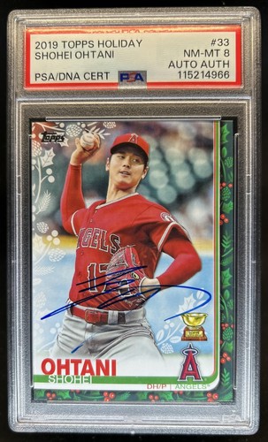 2019 Topps Holiday Shohei Ohtani Metallic #HW33 PSA Authentic In Person Auto