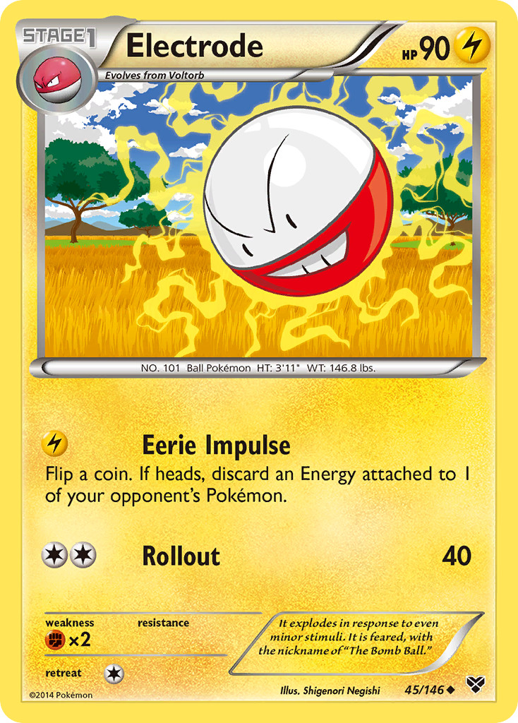 Electrode 45/146 Uncommon XY Base Set Pokemon Lightly Played