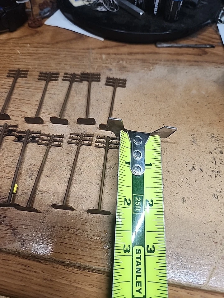 N Scale Lot of 11 Telephone Utility Poles for Model Train Railroad Layout - Image 3 of 3