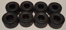 Vintage Chicago Pro Star Roller Skate Wheels Set of 8 Black Roller Skates