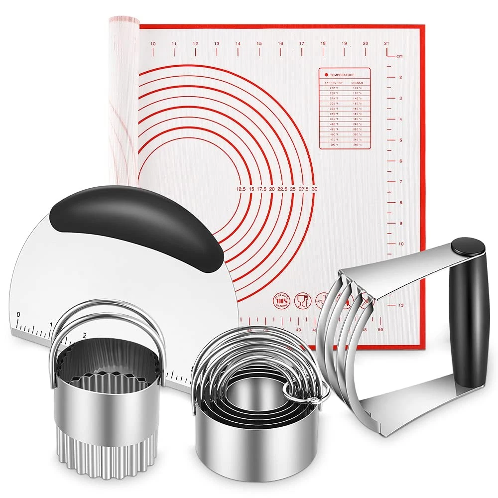 Pastry Cutter, Biscuit Cutter, Dough Scraper, Silicone Baking Mats, Stainless...
Opens in a new wind