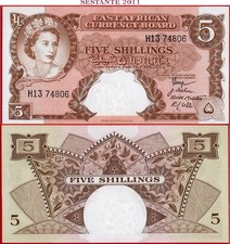 EAST AFRICA 5 SHILLINGS nd 1958 1960 P 37 XF++/AUNC free shipping from 100$