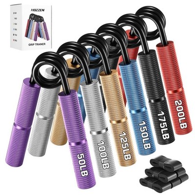 Grip Strength Trainer, 6 Pack Grip Strength Trainer Set (50-350LB), No Slip H...