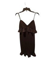 Favlux Fashion Women’s Ruffle Hem Little Black Midi Dress Medium NWT 