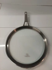 Calphalon Premier 10.75" Space Saving Lid Long Handle Glass Stainless Cover 
