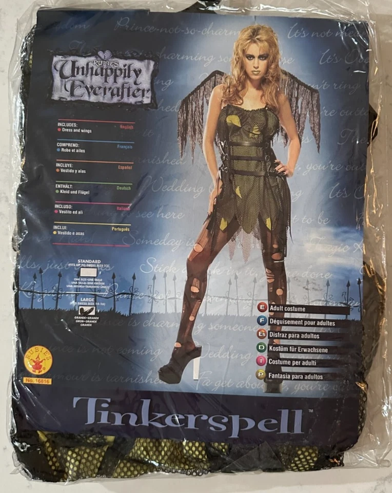 Женская фея костюм с крыльями, размер большой (подходит платье размер 14-16), совершенно новый - Изображение 2 из 4