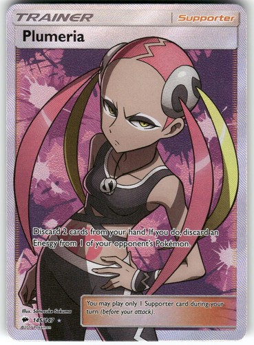 Plumeria 145/147 Ultra Rare Burning Shadows Pokemon Holo Moderately Played